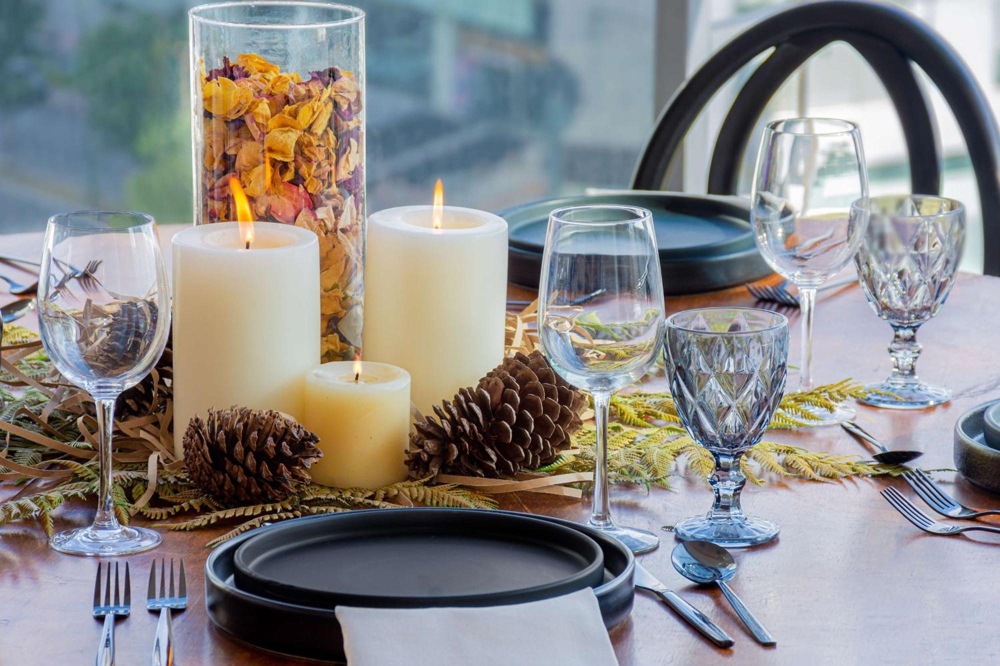 Nh Collection Mexico City Santa Fe Экстерьер фото A table set for a dinner party